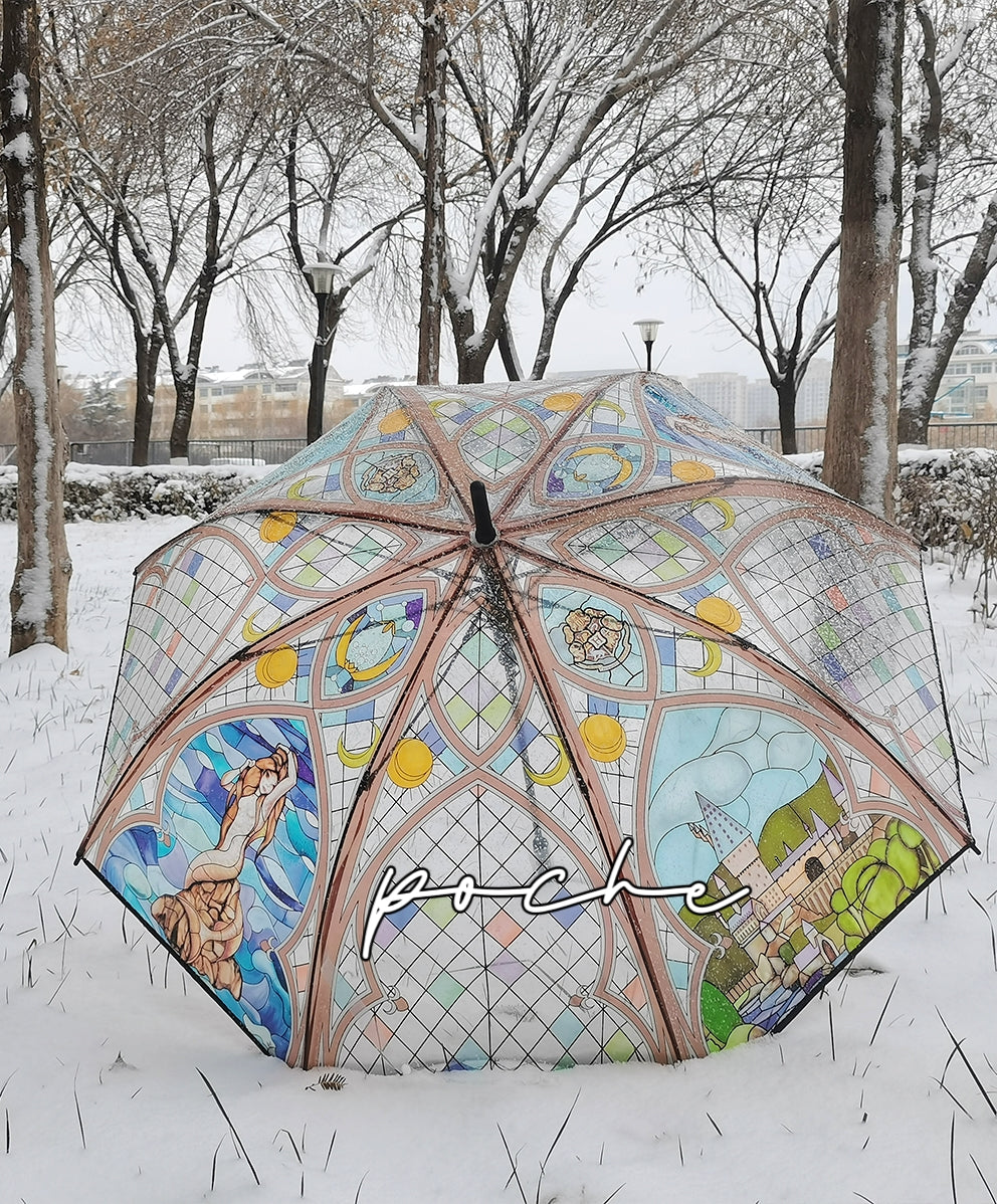Stained Glass Mermaid Umbrella