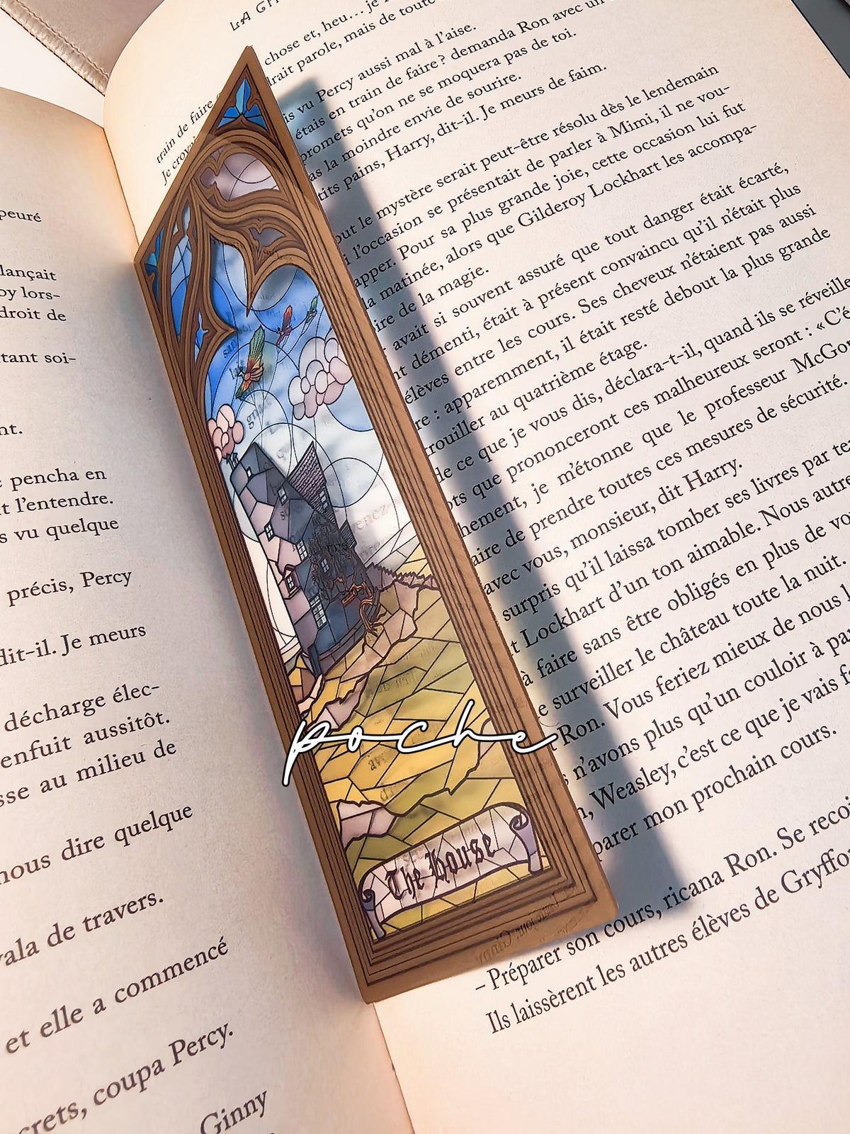 Four Homes Stained Glass Bookmarks – Set of 4