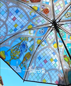 Stained Glass four houses Umbrella