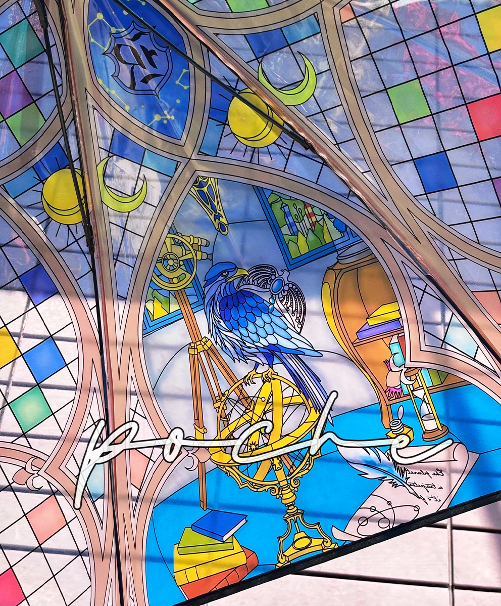 Stained Glass four houses Umbrella
