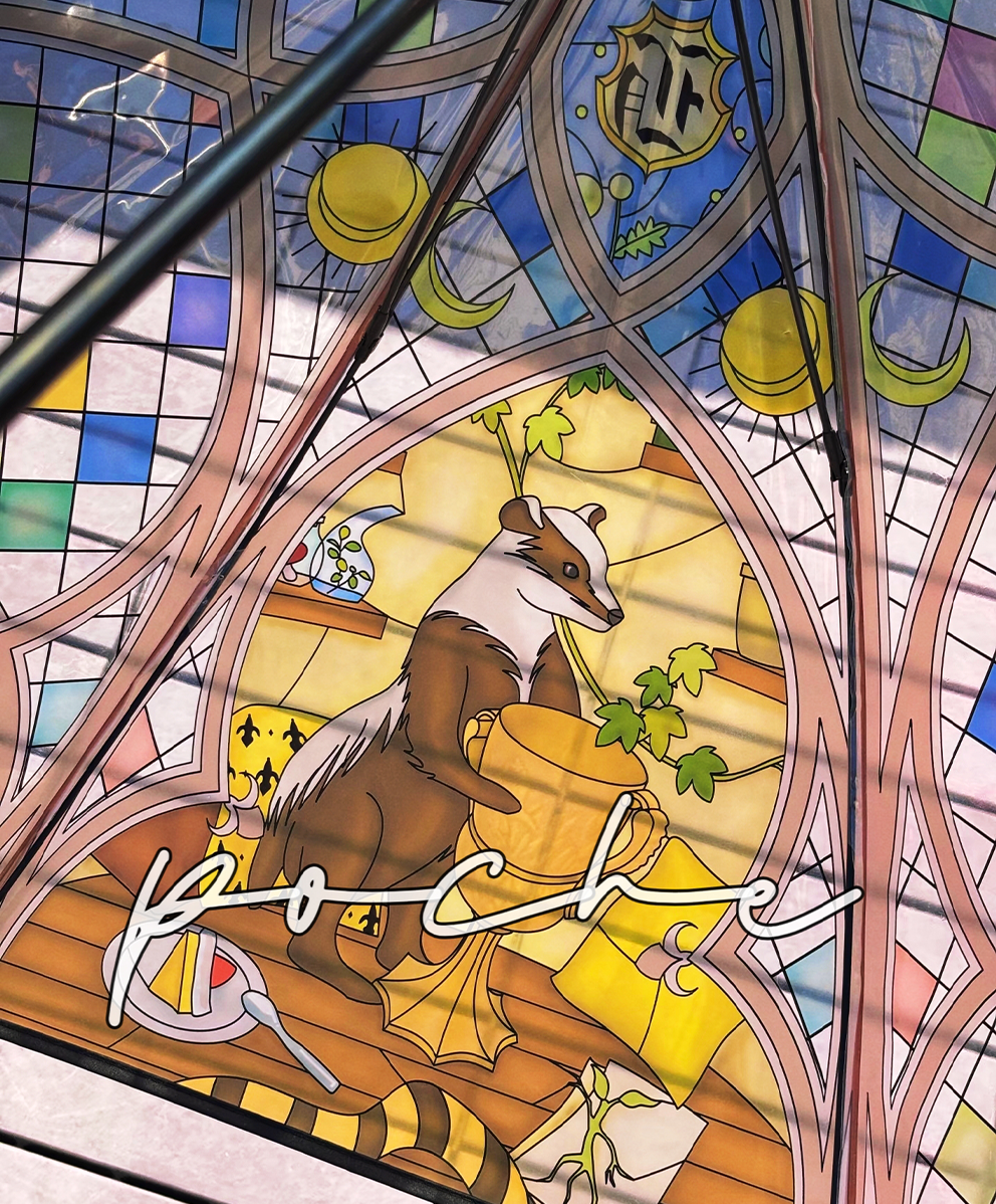 Stained Glass four houses Umbrella