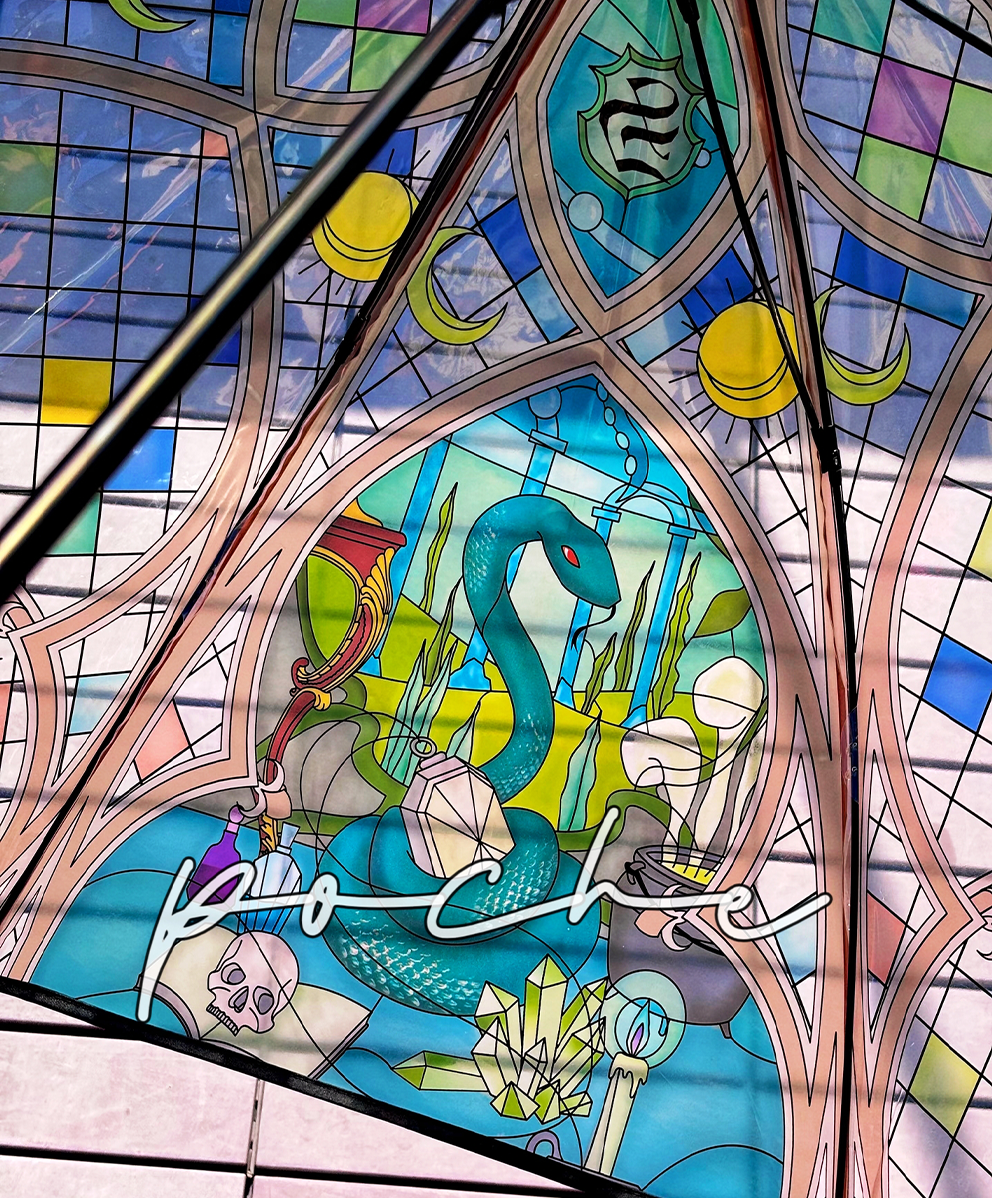 Stained Glass four houses Umbrella
