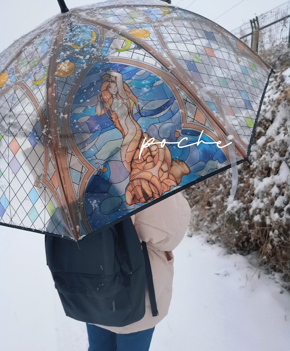 Stained Glass Mermaid Umbrella