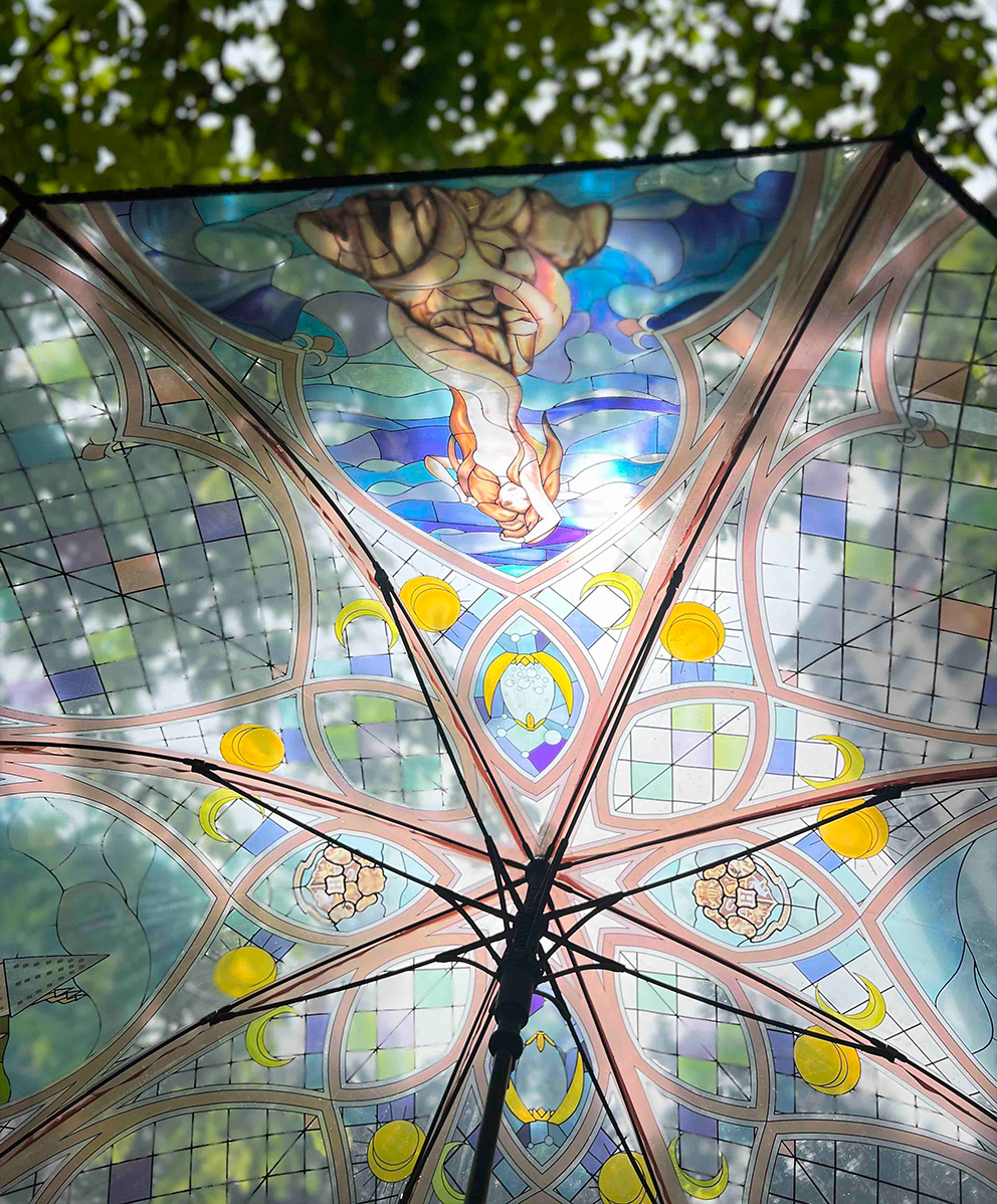 Stained Glass Mermaid Umbrella