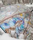 Stained Glass Mermaid Umbrella
